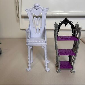Monster High Freaky Fusion Catacombs chair by Mattel & Ever After High Vanity